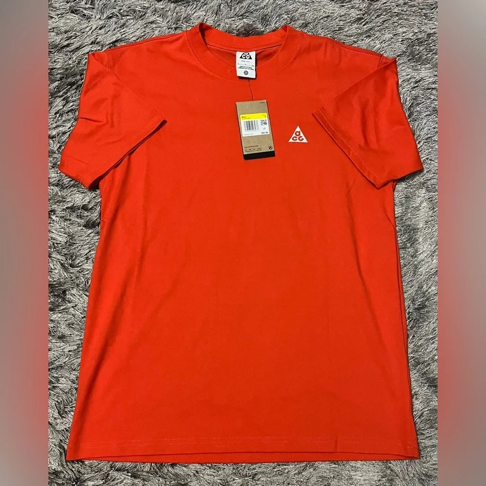 Nike Men's ACG T-Shirt (DJ3642-809) Orange SZ Small - NWT - Picture 1 of 3